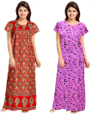 Saaviyo Women Nightdress(Multicolor)