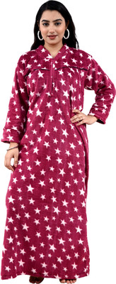 Miavii Women Nightdress(Red)