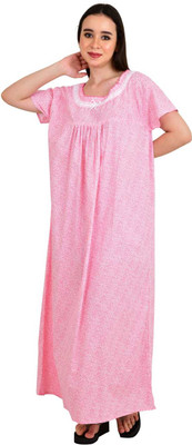 LDHSATI Women Nighty(Pink)