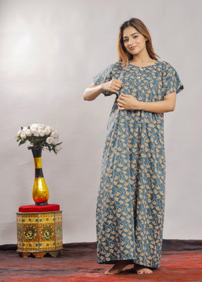 Vardhana Women Maternity/Nursing Nighty(Multicolor)