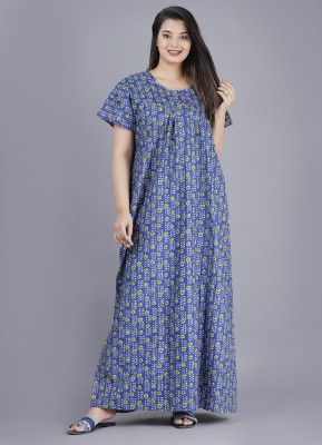 Ishu fashion Women Nighty(Blue)