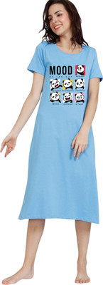 monaarch Women Nighty(Blue)