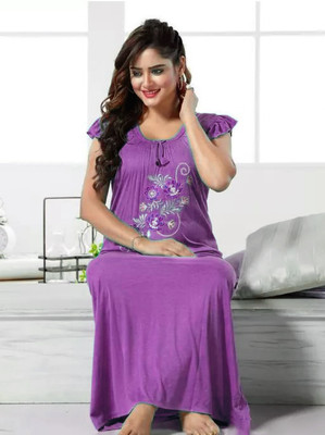 PROJEPT Women Nighty(Purple)