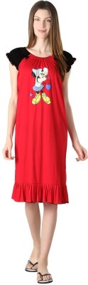 San Apparels Women Nighty(Red)