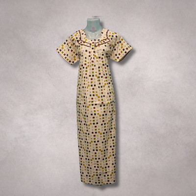 kushinights Women Nighty(Beige)