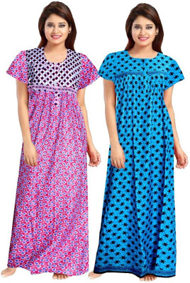 MF CREATION Women Nighty(Multicolor)