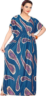 Gutthi Women Nighty(Black, Purple)