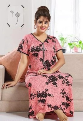 Darshana Fashion Women Nighty Set(Pink)