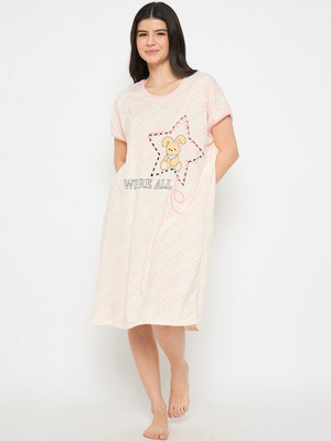 Camey Women Nighty(Pink)