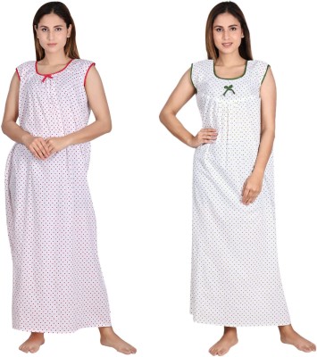 Upayogee Women Nighty(Red, Green, White)