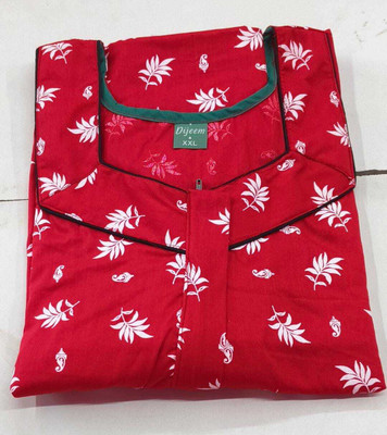 Dijeem Women Nighty(Red)