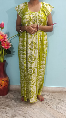 Sampriti Women Nighty(Light Green)
