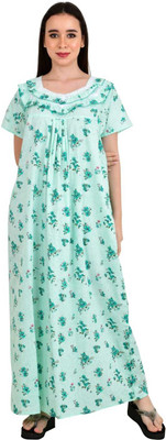 mdp Women Nighty(Green)