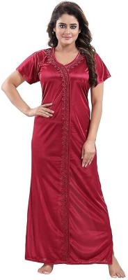 Mumtaz Begum Women Nighty(Maroon)