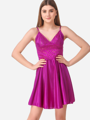 DreamBe Women Nighty(Purple)