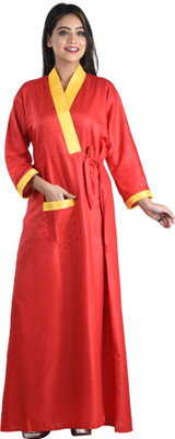 Piyali's Creation Women's Women Robe(Red)