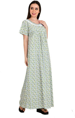 LDHSATI Women Nighty(Green)