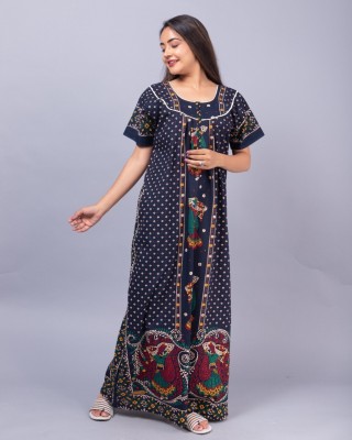 SHRI SHYAM PRINTS Women Nighty(Multicolor)