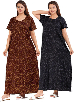 HouseOfCommon Women Nighty(Multicolor)