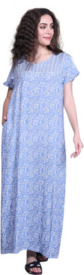 Evolove Women Nighty(Blue)