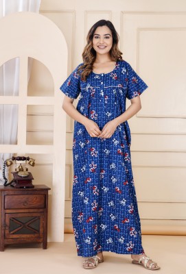 KASOTIYA Women Nighty(Multicolor)