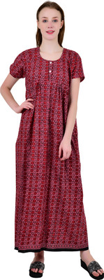 Redglo Women Maternity/Nursing Nighty(Maroon)