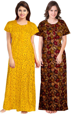 Akash Women Nighty(Multicolor)
