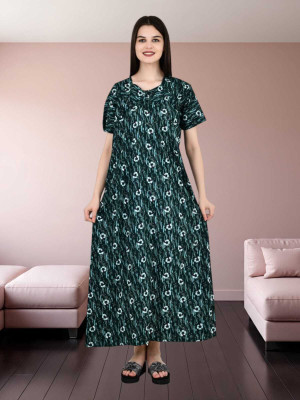 LDHSATI Women Nighty Set(Green)