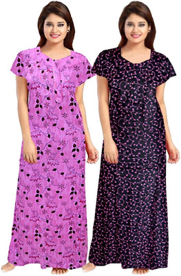 impression Women Nighty Set(Multicolor)