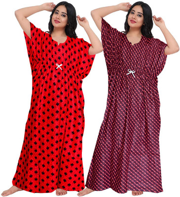 impression Women Nighty Set(Multicolor)