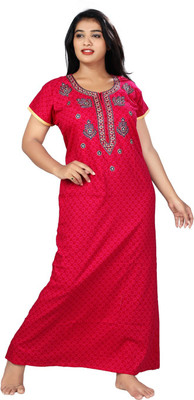 Mahaarani Women Nighty(Red)