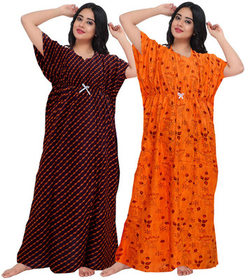 dinesh enterprises Women Nighty(Red)
