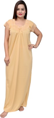 lyrx Women Nighty(Beige)