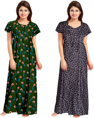 Vatatmaj Creations Women Nighty(Multicolor)