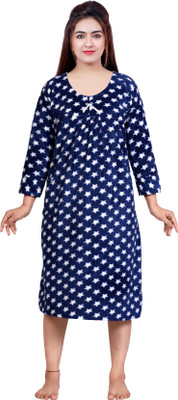 NACNO Women Nighty(Blue)