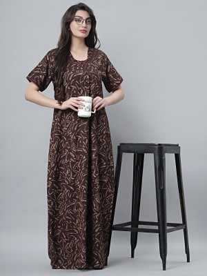 QUIRA Women Nighty(Brown)