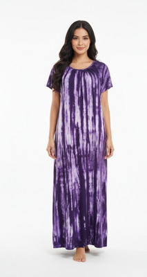 AJNOOR FASHION Women Nighty(Blue, Multicolor)