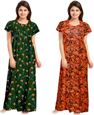 Vatatmaj Creations Women Nighty(Multicolor)