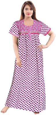 Sharma Distributor Women Nighty(Pink)