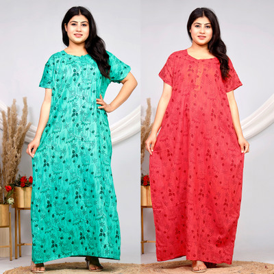 PINK CITY MART Women Nighty(Multicolor)