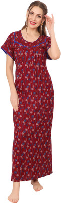 Ms.Lingies Women Maternity/Nursing Nighty(Maroon)