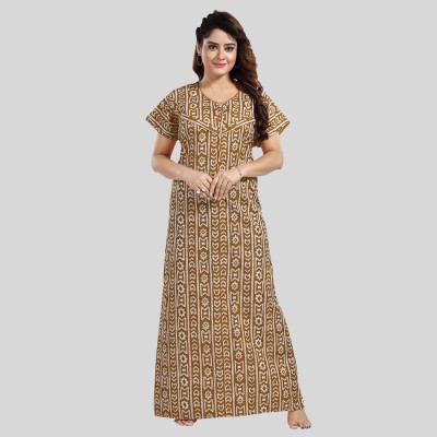 Gutthi Women Nighty(Beige)