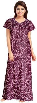 Sharma Distributor Women Nighty(Maroon)