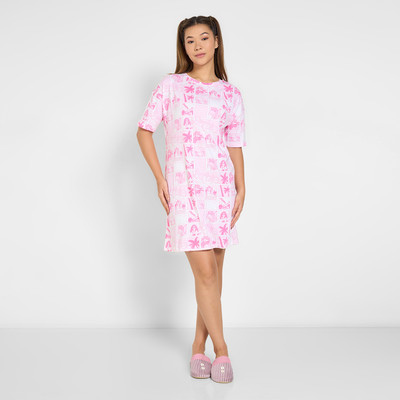 Dreamz by Pantaloons Women Nightdress(White, Pink)