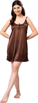 Shivfunk Women Nighty(Brown)
