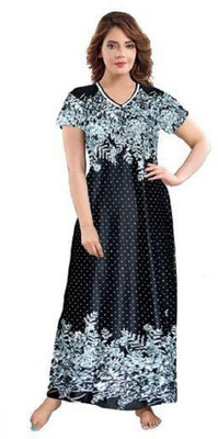 Geet Ethnica Women Nighty(Black)