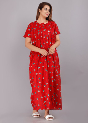 Maatoshri fashion Women Nighty(Red)