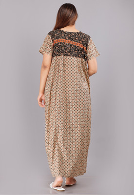VRSU Women Nightdress(Beige)