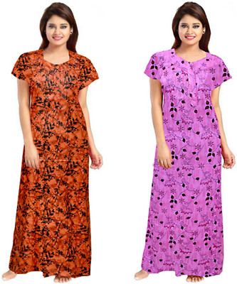 Saaviyo Women Nightdress(Multicolor)