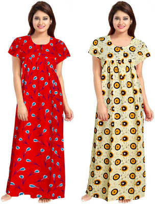 Vatatmaj Creations Women Nighty(Red)